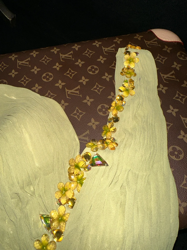 Yellow one-shoulder fitted waist long ball gown with pleats R7039