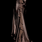 Brown halter-neck satin fitted waist bodycon long ball gown R6681