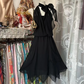 Black halter-neck sexy irregular hem ball gown R7520