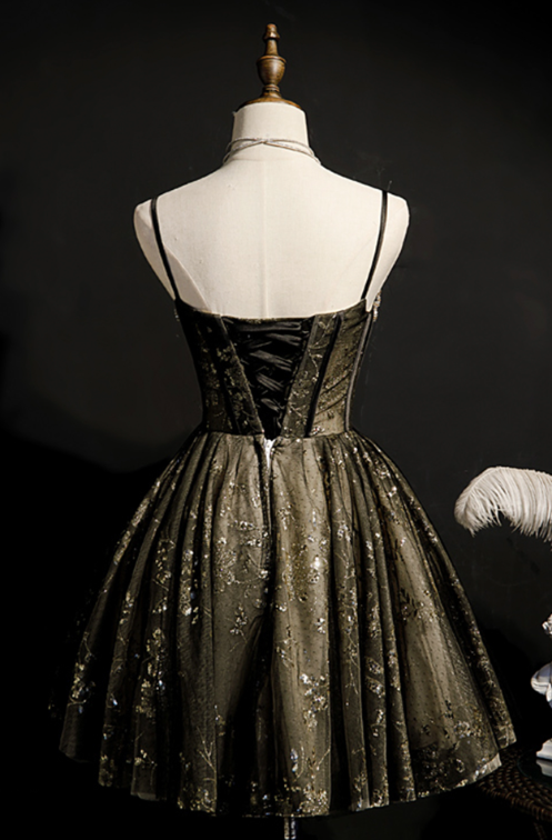 Gorgeous Homecoming Dress ,Satin Silky Floral Pattern Corset Short Prom Dress RS1678