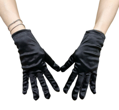 Bridal short satin dress gloves suitable for ladies to attend dinner dance/church/wedding     S6213