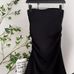 Tube top dress, slimming, elegant, high-end, sleeveless, niche design, high waist R0281