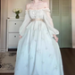 Gentle temperament blue one-shoulder dress beautiful waist A-line long skirt R0666
