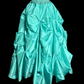 Lake blue strapless fitted waist princess ball gown with a full skirt R6642