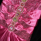 Rose pink strapless sequined sexy fitted long ball gown R7001