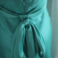 Lake blue halter neck fitted waist long ball gown R6801
