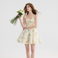 Floral suspender dress summer wear short skirt R2695