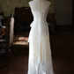 Gentle White A-line Spaghetti Straps Irregular Hem Corset Maxi Prom Dress Summer Dress RS498