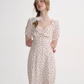 French polka dot short slit dress pastoral style mini skirt short sleeve skirt for women R3557