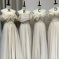 Apricot waist slim elegant ball gown, bridesmaid dress R6002