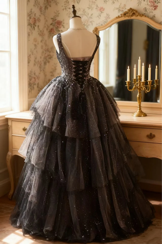 Dark purple halter-neck fitted waist elegant princess cake skirt long ball gown bridal dress R6762