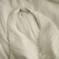 White fitted halter neck pleated sexy long ball gown R6802