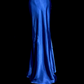 Blue halter-neck, fitted waist, backless, sexy long ball gown R6683