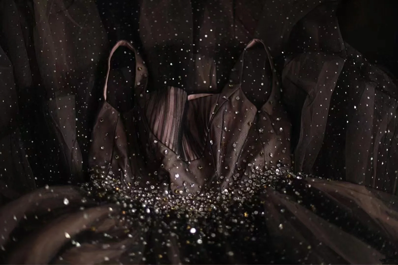 Dark purple halter-neck fitted waist elegant princess cake skirt long ball gown bridal dress R6762