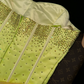 Light green strapless rhinestone high-waisted elegant fairy long ball gown R6962