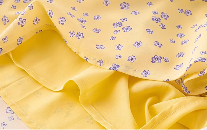 French retro floral dress 2025 new temperament waist long dress R2583