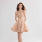 French suspender skirt floral dress high-end wear short skirt summer skirt R2767