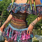 Blue color one shoulder slim waist short skirt homecoming dress R2834