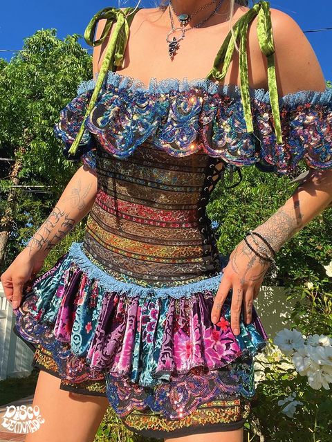 Blue color one shoulder slim waist short skirt homecoming dress R2834