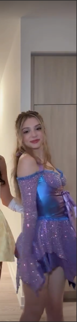 Purple halterneck sequined slim waist irregular skirt short homecoming dress R5612