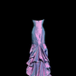 High-end purple strapless fitted waist slim-fitting ball gown with a full skirt R6684