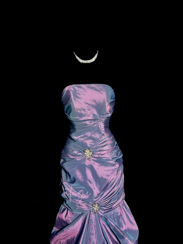 High-end purple strapless fitted waist slim-fitting ball gown with a full skirt R6684