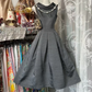 Gray sleeveless fitted A-line long ball gown R7830