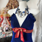 Royal blue halter-neck, fitted, bodycon fishtail gown, prom dress R6363