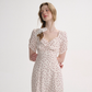 French polka dot short slit dress pastoral style mini skirt short sleeve skirt for women R3557