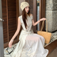 Fairy temperament high-end irregular off-shoulder sleeveless top skirt suit two-piece suit R1756