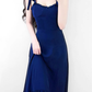 2025 Summer New Blue Beach Temperament Seaside Vacation Long Suspender Dress R0960