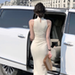 Bodycon Long Dress Sexy Sleeveless Evening Party Prom Dress Mermaid        S5415