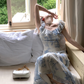 Women's Sexy Maxi Dress Bohemian Vintage Print Long Dress Evening Party Gown       S5413