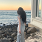 New Summer Elegant Midi Dress Women Vintage Satin Evening Party Dress        S5411