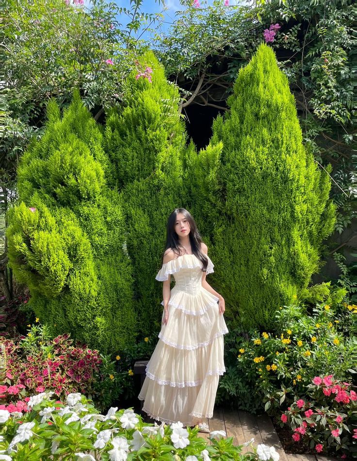 Apricot one-shoulder gentle cake dress homecoming dress R4004