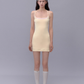 Hot girl solid color slim halter neck suspender dress summer hip-wrapped slim sexy short skirt R3329
