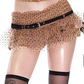 Gold Halter Neck Polka Dot Waist Top Sexy Low-Waist Miniskirt Set Homecoming Dress R4751