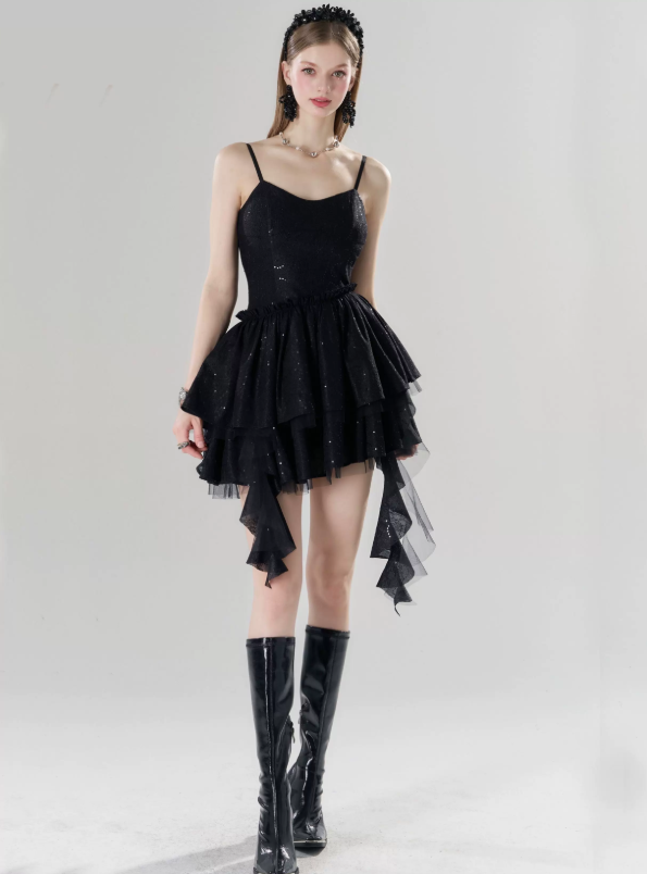 Sweet Style Summer Dress with Lace Design and Comfortable Elastic Waist R9211