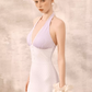 Light Purple Plaid A Line Dress With Slim Waist And Layered Ruffle Skirt R9277