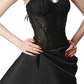 Black tube top lace design sexy slim satin irregular skirt short skirt homecoming dress R4468