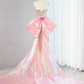 Gold sequined strapless fitted waist sexy long ball gown, bridal dress R9034