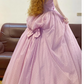 Light Purple Waist-Cinched Fitted Elegant Puffy-Hem Ball Gown, Bridal Gown R7321