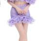 Purple one-shoulder tube top tight mini skirt suit homecoming dress R4386