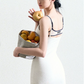 Contrast Edge Lace Cami Dress Women Summer Square Neck High Waist A Line Short Dress R9367