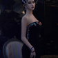 Black Strapless Ruched-Waist Bodycon Mermaid Prom Dress R7087