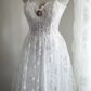 White halter-neck fitted lace maxi ball gown R6767