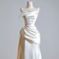 White strapless fitted long ball gown/bridal dress R8141