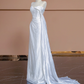 White strapless fitted long ball gown/bridal dress R8307