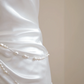 White halter-neck, fitted waist, backless, sexy long ball gown/bridal dress R8519