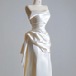 White strapless fitted long ball gown/bridal dress R8141